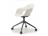 Кресло офисное пластиковое Scab Design Lady B алюминий, технополимер черный, лен Фото 3