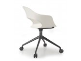 Кресло офисное пластиковое Scab Design Lady B алюминий, технополимер черный, лен Фото 4