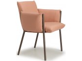 Кресло металлическое c подушками Scab Design Brezza сталь, полипропилен мокко, розовый Фото 1