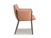 Кресло металлическое c подушками Scab Design Brezza сталь, полипропилен мокко, розовый Фото 8
