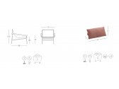 Кресло лаунж металлическое с подушкой Scab Design Dress Code Smart Indoor сталь, дуб, акрил антрацит, бежевый Фото 2