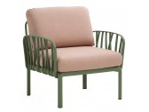 Кресло пластиковое с подушками Nardi Komodo Poltrona стеклопластик, акрил агава, розовый Фото 1
