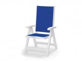 Кресло пластиковое складное SCAB GIARDINO Esmeralda tex пластик белый, синий Фото 2
