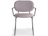 Кресло металлическое c обивкой Scab Design Si-Si Bold сталь, ткань черный никель, серый Фото 1