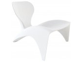 Лаунж-стул пластиковый SLIDE Isetta Lacquered полиуретан матовый белый Фото 1