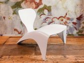 Лаунж-стул пластиковый SLIDE Isetta Lacquered полиуретан матовый белый Фото 5