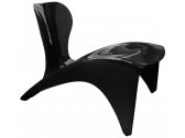 Лаунж-стул пластиковый SLIDE Isetta Lacquered полиуретан матовый черный Фото 4