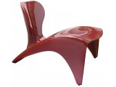 Лаунж-стул пластиковый SLIDE Isetta Lacquered полиуретан матовый красный Фото 5