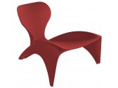 Лаунж-стул пластиковый SLIDE Isetta Lacquered полиуретан матовый красный Фото 1