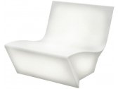 Лаунж-стул пластиковый светящийся SLIDE Kami Ichi Lighting полиэтилен белый Фото 1