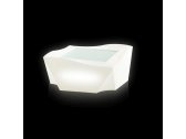 Стол пластиковый журнальный светящийся SLIDE Kami Ni Lighting LED полиэтилен, закаленное стекло белый Фото 4