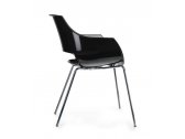 Кресло пластиковое PAPATYA Opal-ML сталь, поликарбонат хромированный, черный Фото 5