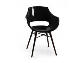 Кресло пластиковое PAPATYA Opal Wox Beech бук, поликарбонат натуральный, черный Фото 5