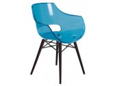 Кресло прозрачное PAPATYA Opal Wox Beech бук, поликарбонат венге, синий Фото 1