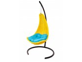 Кресло плетеное подвесное DW Hammock сталь, искусственный ротанг, полиэстер желтый Фото 9