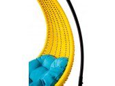 Кресло плетеное подвесное DW Hammock сталь, искусственный ротанг, полиэстер желтый Фото 10