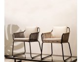Кресло плетеное с подушками PAPATYA Riva-K алюминий, роуп, Sunbrella антрацит, тортора Фото 9