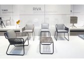 Кресло плетеное с подушками PAPATYA Riva-K Lounge алюминий, роуп, Sunbrella антрацит, тортора Фото 5