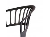 Кресло пластиковое PAPATYA Tiara сталь, стеклопластик черный Фото 4