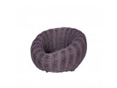 Кресло плетеное с подушкой DW Nest сталь, искусственный ротанг, полиэстер серый Фото 5