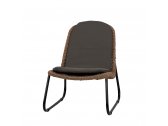 Кресло плетеное с подушкой DW Patio Vine сталь, искусственный ротанг, полиэстер коричневый Фото 6