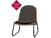 Кресло плетеное с подушкой DW Patio Vine сталь, искусственный ротанг, полиэстер коричневый Фото 1