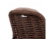 Кресло плетеное с подушкой DW Patio Vine сталь, искусственный ротанг, полиэстер коричневый Фото 4