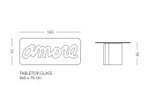 Стол пластиковый кофейный SLIDE Amore Table Standard полиэтилен, закаленное стекло Фото 2