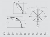 Зонт дизайнерский телескопический Umbrosa Icarus UX Sand алюминий, ткань Sunbrella песочный Фото 2