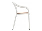 Кресло металлическое PEDRALI Soul Outdoor алюминий, тик белый, натуральный Фото 1