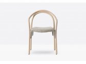 Кресло деревянное с обивкой PEDRALI Soul Soft ясень, ткань беленый ясень Фото 5