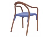 Кресло деревянное с обивкой PEDRALI Soul Soft ясень, ткань орех Фото 1