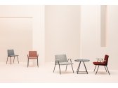 Лаунж-кресло с мягкой обивкой PEDRALI Osaka ясень, сталь, ткань беленый ясень, черный, красный Фото 8