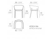 Кресло пластиковое Vondom Africa Revolution переработанный полипропилен бежевый Cala Фото 2