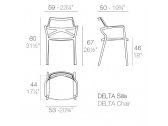 Кресло пластиковое Vondom Delta Basic полипропилен, стекловолокно слоновая кость Фото 2