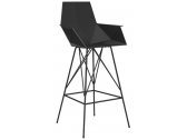 Кресло пластиковое барное Vondom Faz Basic сталь, полипропилен черный Фото 1