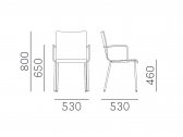 Кресло ламинированное PEDRALI Kuadra XL сталь, фанера Фото 2