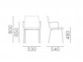 Кресло с мягкой обивкой PEDRALI Kuadra XL сталь, ткань Фото 2