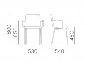 Кресло с мягкой обивкой PEDRALI Kuadra XL сталь, ткань Фото 2