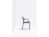 Кресло пластиковое PEDRALI Intrigo алюминий черный Фото 6