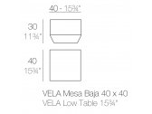 Столик пластиковый для лежака Vondom Vela Basic полиэтилен Фото 2
