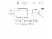 Табурет пластиковый Vondom Wing Basic полиэтилен Фото 2