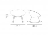 Кресло-качалка пластиковая PEDRALI Gliss Swing ясень, сталь, технополимер беленый ясень, хромированный, песочный Фото 2