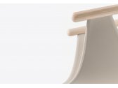 Кресло пластиковое PEDRALI Fox ясень, сталь, стеклопластик беленый ясень, песочный Фото 5
