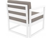 Кресло пластиковое с подушками Siesta Contract Mykonos стеклопластик, полиэстер белый, светло-коричневый Фото 8