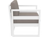 Кресло пластиковое с подушками Siesta Contract Mykonos стеклопластик, полиэстер белый, светло-коричневый Фото 6