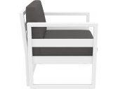 Кресло пластиковое с подушками Siesta Contract Mykonos стеклопластик, полиэстер белый, темно-серый Фото 6