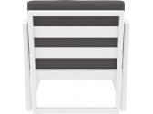 Кресло пластиковое с подушками Siesta Contract Mykonos стеклопластик, полиэстер белый, темно-серый Фото 8