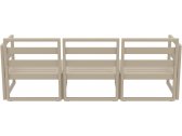 Диван пластиковый трехместный с подушками Siesta Contract Mykonos XL стеклопластик, полиэстер бежевый, светло-коричневый Фото 17