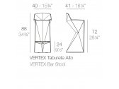 Стул пластиковый барный Vondom Vertex Basic полиэтилен Фото 2